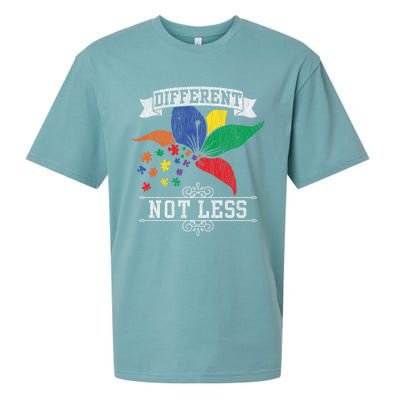 Autism Awareness Different Not Less Autistic Awareness Gift Sueded Cloud Jersey T-Shirt