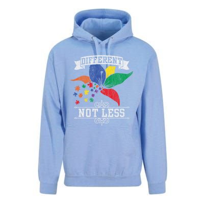 Autism Awareness Different Not Less Autistic Awareness Gift Unisex Surf Hoodie