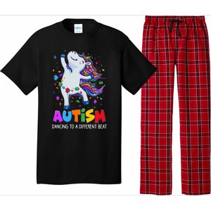 Autism Awareness Day Dabbing Unicorn Puzzle Piece Cute Gift Pajama Set