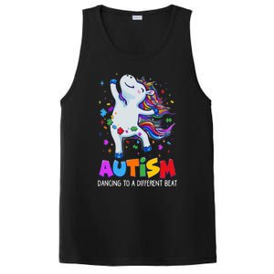 Autism Awareness Day Dabbing Unicorn Puzzle Piece Cute Gift PosiCharge Competitor Tank