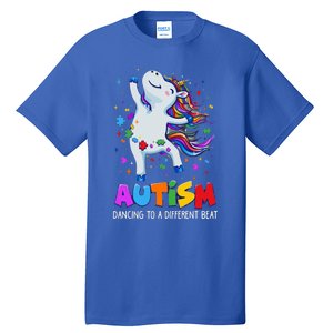 Autism Awareness Day Dabbing Unicorn Puzzle Piece Cute Gift Tall T-Shirt