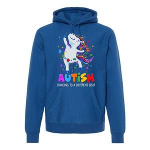 Autism Awareness Day Dabbing Unicorn Puzzle Piece Cute Gift Premium Hoodie