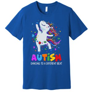 Autism Awareness Day Dabbing Unicorn Puzzle Piece Cute Gift Premium T-Shirt