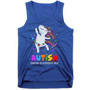 Autism Awareness Day Dabbing Unicorn Puzzle Piece Cute Gift Tank Top