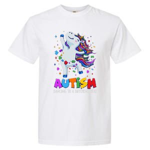 Autism Awareness Day Dabbing Unicorn Puzzle Piece Cute Gift Garment-Dyed Heavyweight T-Shirt