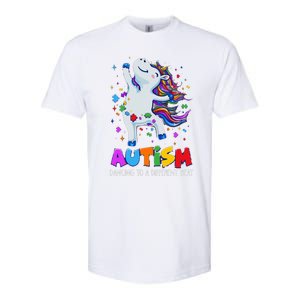 Autism Awareness Day Dabbing Unicorn Puzzle Piece Cute Gift Softstyle CVC T-Shirt