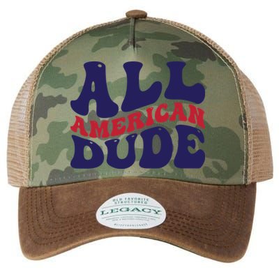 All American Dude For Memorial Day Gift Legacy Tie Dye Trucker Hat