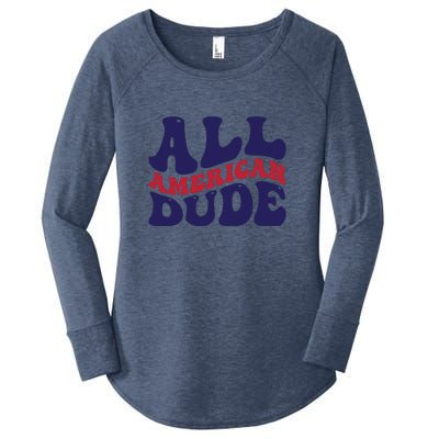 All American Dude For Memorial Day Gift Women's Perfect Tri Tunic Long Sleeve Shirt