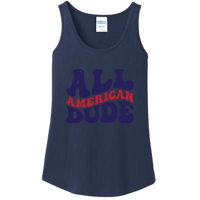 All American Dude For Memorial Day Gift Ladies Essential Tank