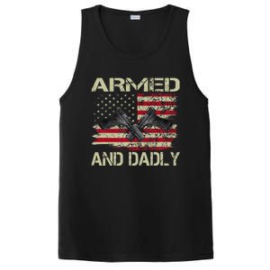 Armed And Dadly Funny Deadly Father For Father's Day PosiCharge Competitor Tank