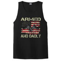 Armed And Dadly Funny Deadly Father For Father's Day PosiCharge Competitor Tank