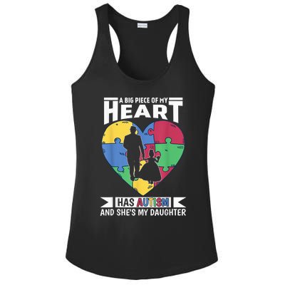  Autism Awareness Dad Daughter Proud For  Autistic kid Ladies PosiCharge Competitor Racerback Tank