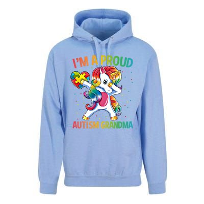 Autism Awareness Dabbing Unicorn Proud Grandma Meaningful Gift Unisex Surf Hoodie