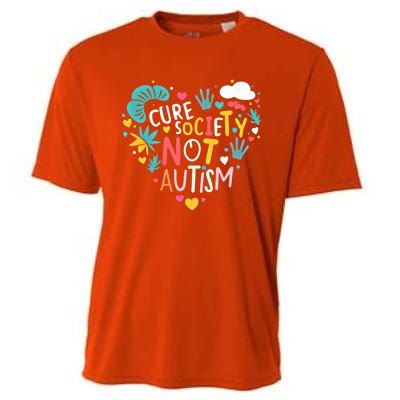 Autism Awareness Day Cure Society Not Autism Cute Acceptance Funny Gift Cooling Performance Crew T-Shirt