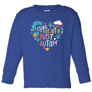 Autism Awareness Day Cure Society Not Autism Cute Acceptance Funny Gift Toddler Long Sleeve Shirt