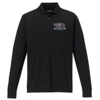 Autism Awareness Day Heart I Love Someone With Autism Performance Long Sleeve Polo