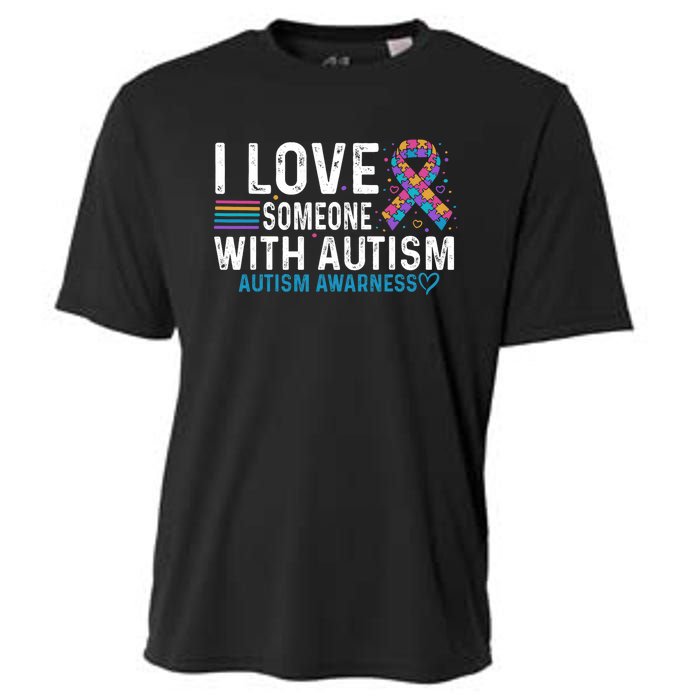 Autism Awareness Day Heart I Love Someone With Autism Cooling Performance Crew T-Shirt