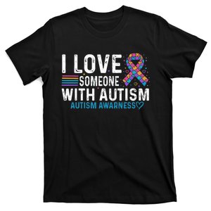 Autism Awareness Day Heart I Love Someone With Autism T-Shirt