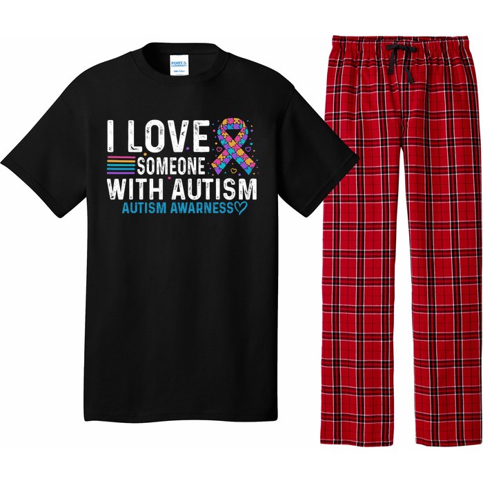 Autism Awareness Day Heart I Love Someone With Autism Pajama Set