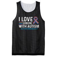 Autism Awareness Day Heart I Love Someone With Autism Mesh Reversible Basketball Jersey Tank