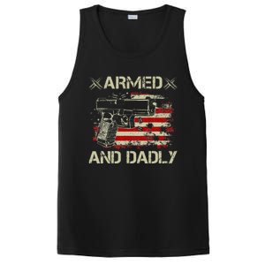 Armed And Dadly Funny Deadly Father Gift For Father's Day PosiCharge Competitor Tank