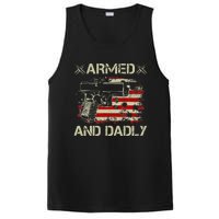 Armed And Dadly Funny Deadly Father Gift For Father's Day PosiCharge Competitor Tank