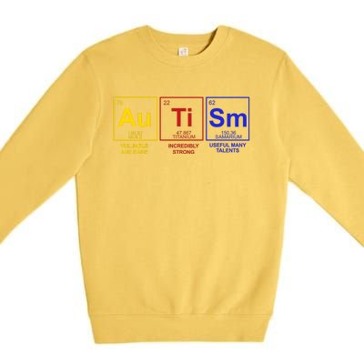 Autism Awareness Elements Periodic Table Premium Crewneck Sweatshirt