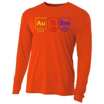 Autism Awareness Elements Periodic Table Cooling Performance Long Sleeve Crew