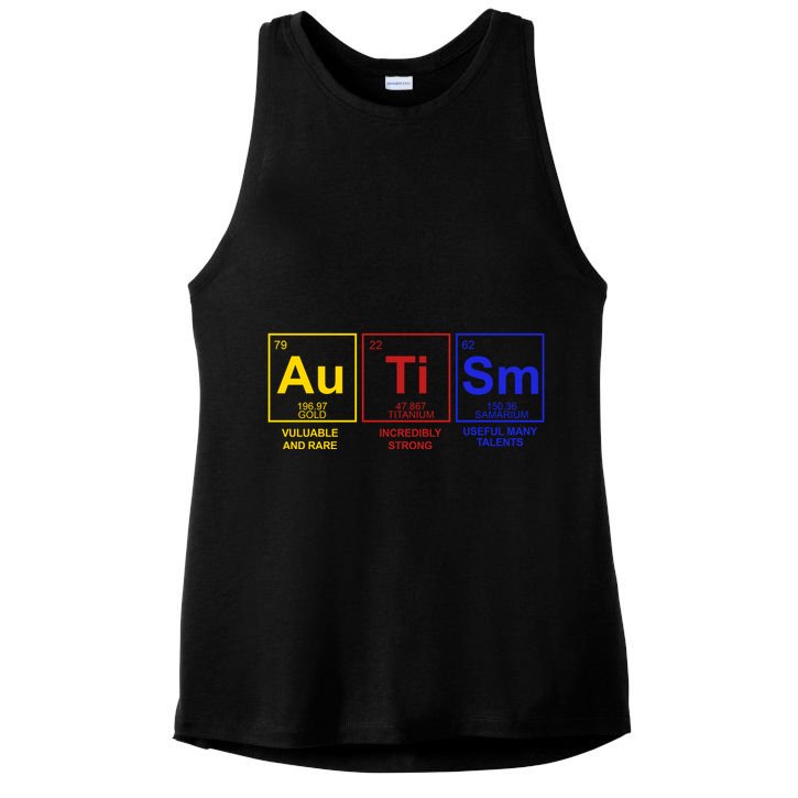 Autism Awareness Elements Periodic Table Ladies PosiCharge Tri-Blend Wicking Tank