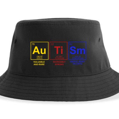 Autism Awareness Elements Periodic Table Sustainable Bucket Hat