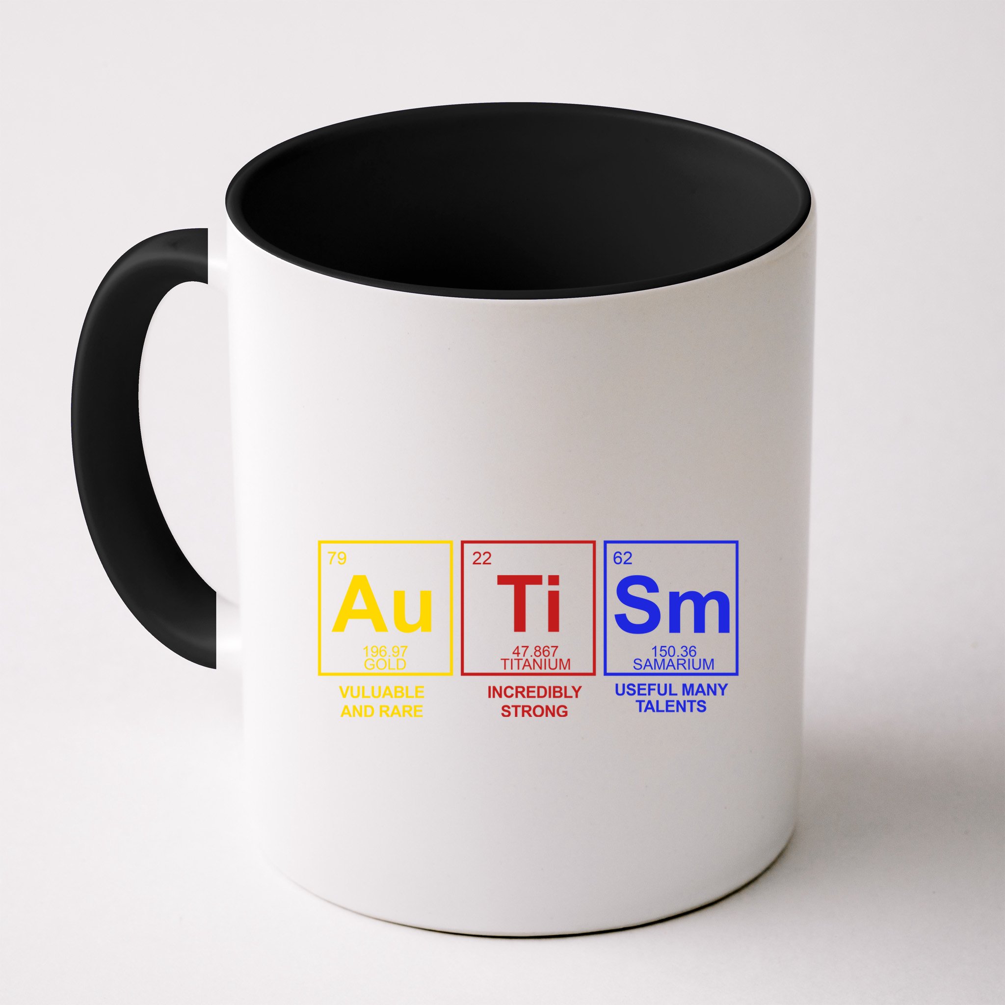 Autism Awareness Elements Periodic Table Mug