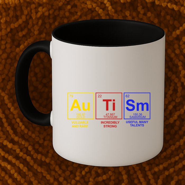 Autism Awareness Elements Periodic Table Mug