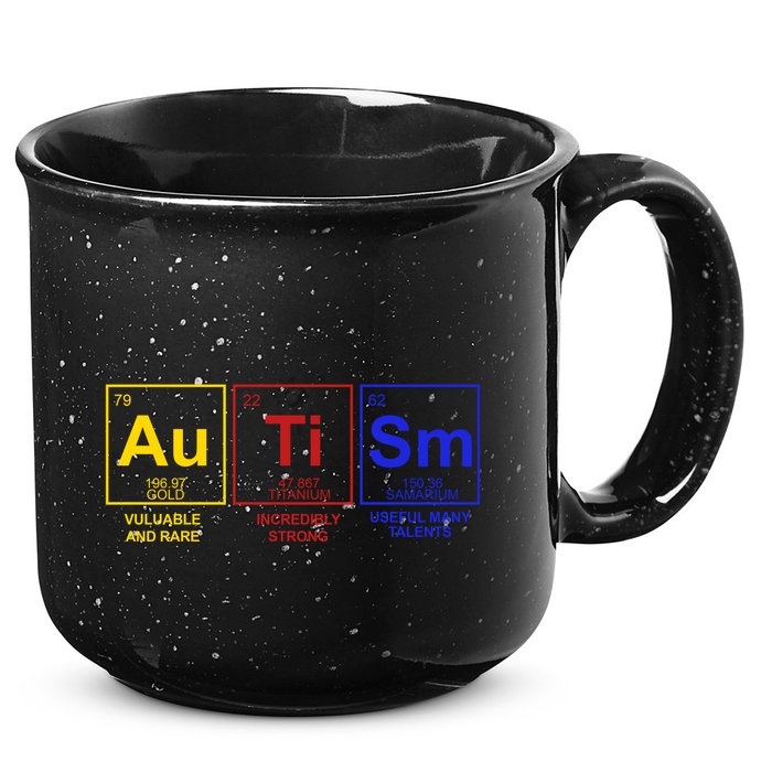Autism Awareness Elements Periodic Table 15oz Campfire Ceramic Mug