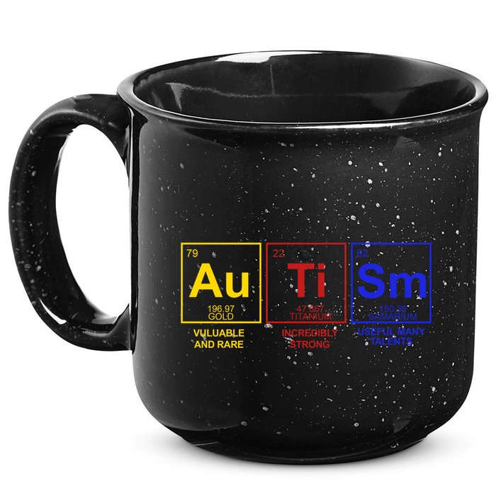 Autism Awareness Elements Periodic Table 15oz Campfire Ceramic Mug