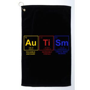 Autism Awareness Elements Periodic Table Platinum Collection Golf Towel