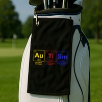 Autism Awareness Elements Periodic Table Golf Towel