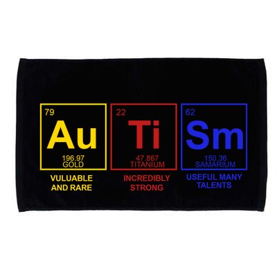 Autism Awareness Elements Periodic Table Microfiber Hand Towel