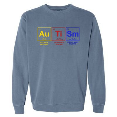 Autism Awareness Elements Periodic Table Garment-Dyed Sweatshirt