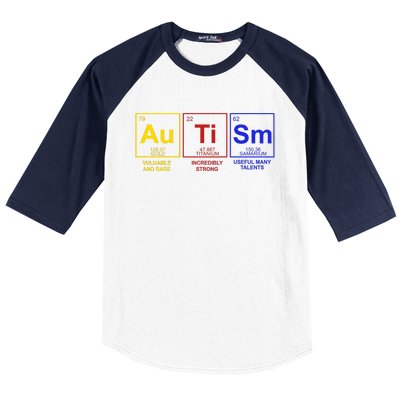 Autism Awareness Elements Periodic Table Baseball Sleeve Shirt