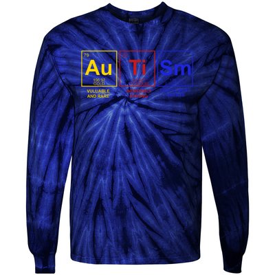 Autism Awareness Elements Periodic Table Tie-Dye Long Sleeve Shirt