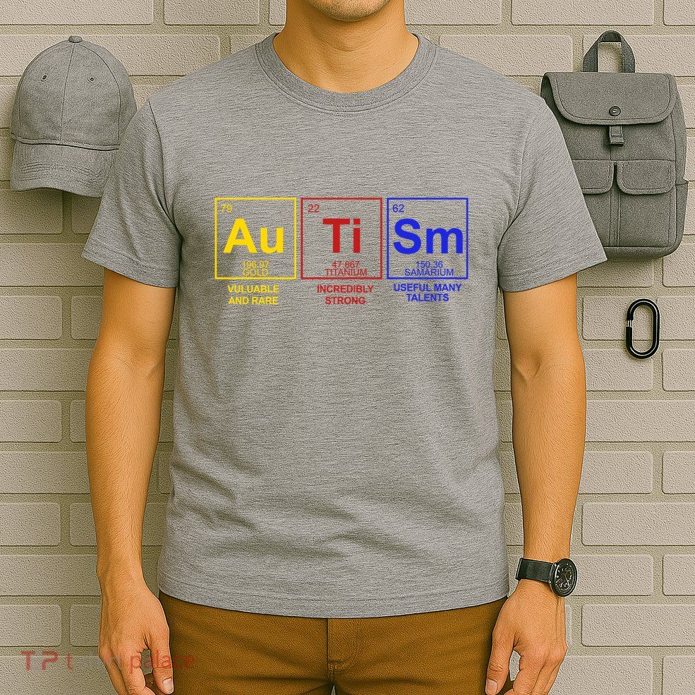 Autism Awareness Elements Periodic Table T-Shirt
