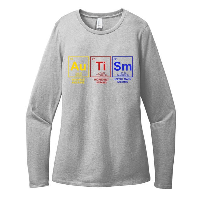 Autism Awareness Elements Periodic Table Womens CVC Long Sleeve Shirt