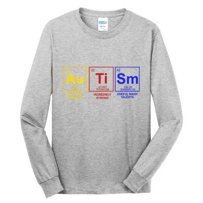 Autism Awareness Elements Periodic Table Tall Long Sleeve T-Shirt