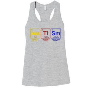 Autism Awareness Elements Periodic Table Women's Racerback Tank