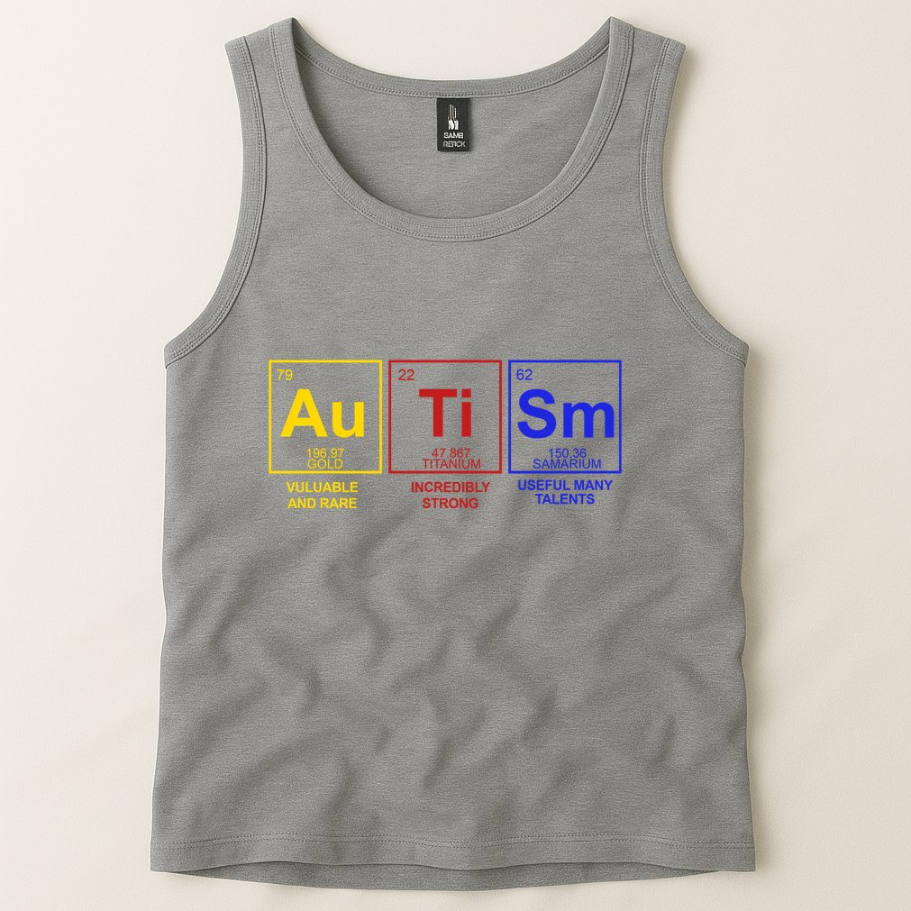 Autism Awareness Elements Periodic Table Tank Top