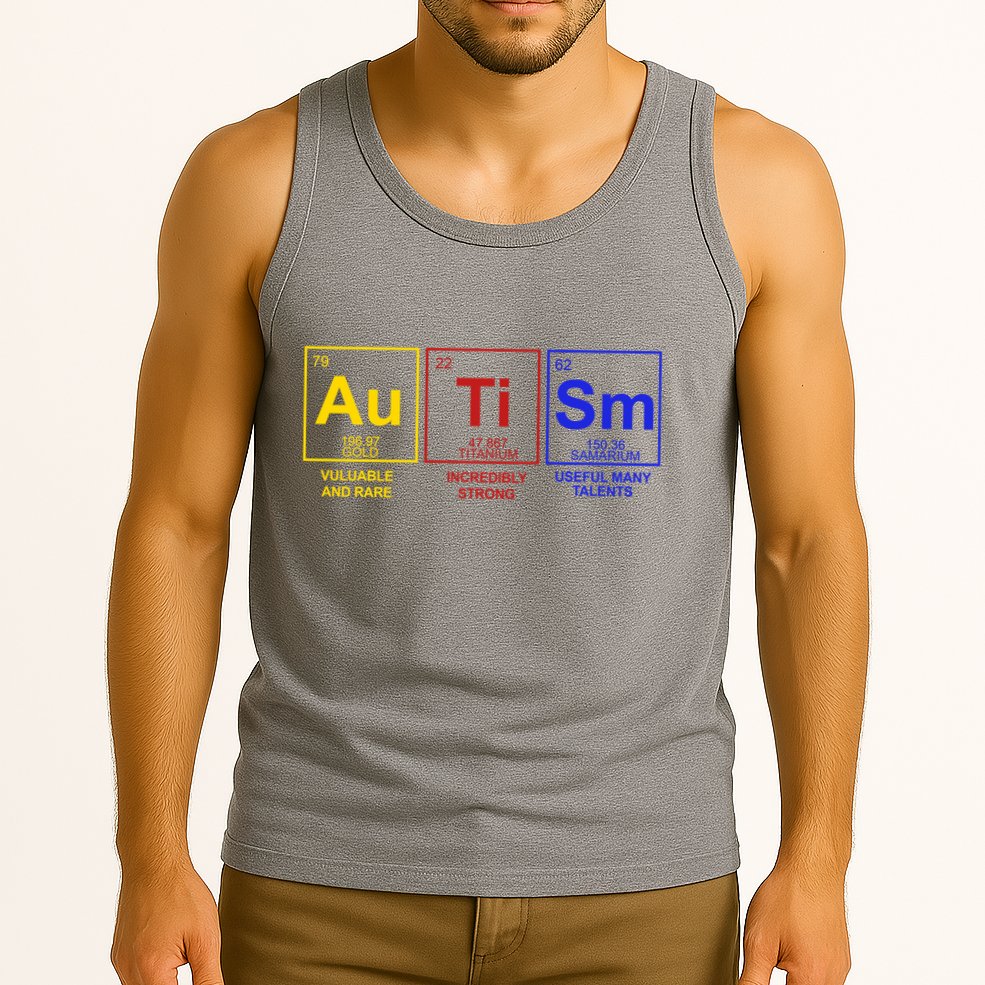 Autism Awareness Elements Periodic Table Tank Top