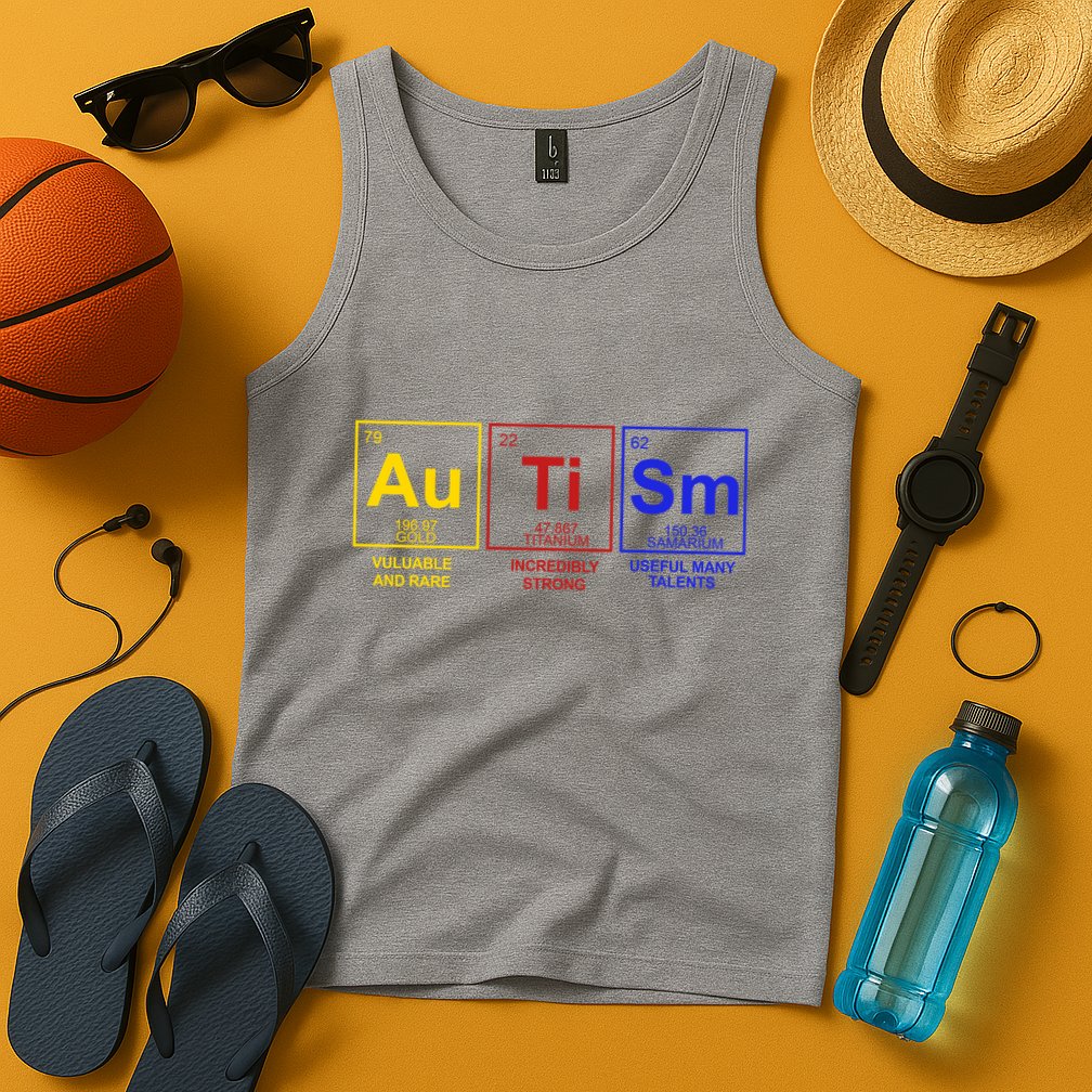 Autism Awareness Elements Periodic Table Tank Top
