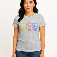 Autism Awareness Elements Periodic Table Womens T-Shirt