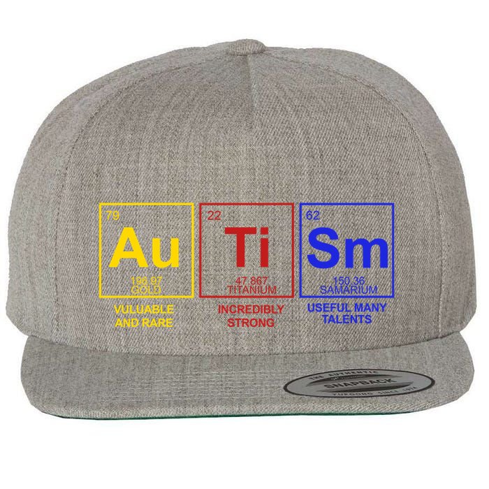 Autism Awareness Elements Periodic Table Wool Snapback Cap