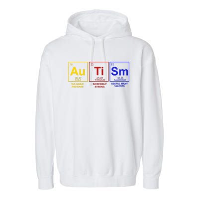 Autism Awareness Elements Periodic Table Garment-Dyed Fleece Hoodie